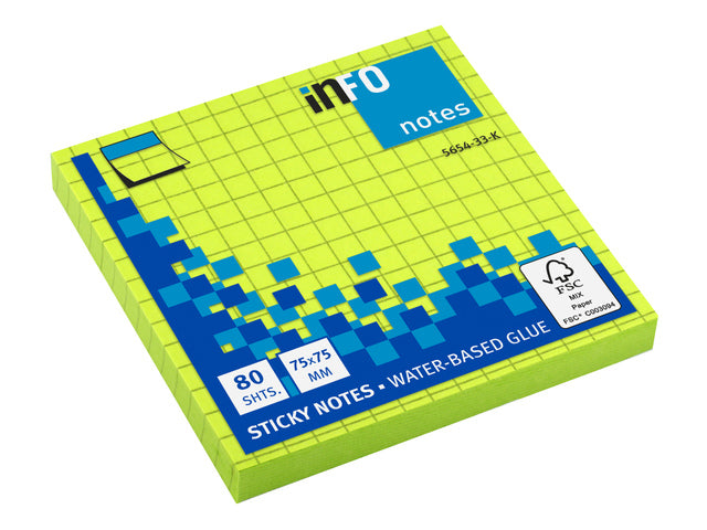 Info Notizen 75 x 75 mm großer schwarzer Block mit 80 mm Dicke