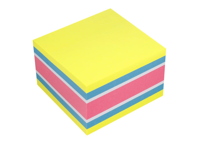 Info Notizen 75 x 75 mm bunt gemischter Block mit 450 mm Breite