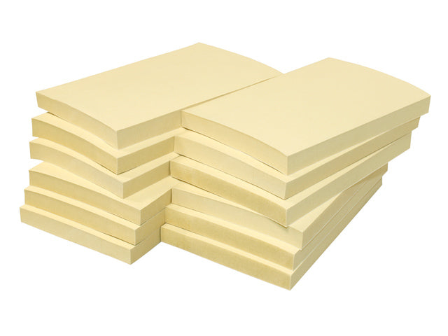 Info Notizen 125x75mm gelb recycelte Kartons pro 12 Blöcke