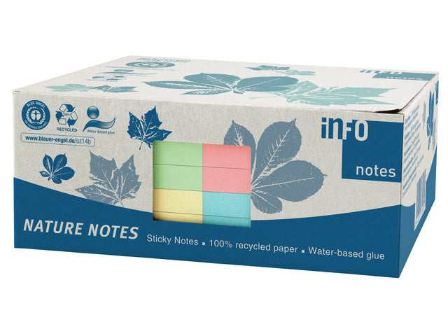Info-Notizen 125x75mm sortierte Recycling-Doos a 12 Blok