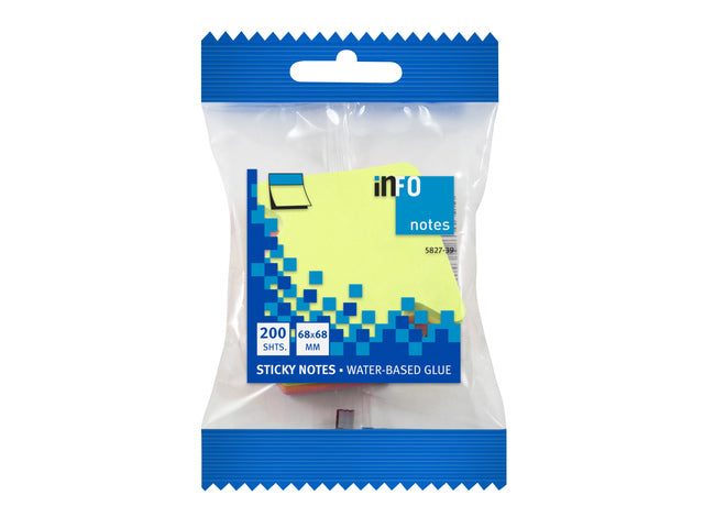 Infovormige sticky notes 67x68 'pijl' assorti 200 vel