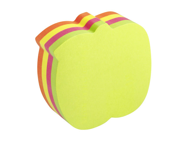 Infovormige sticky notes 70x70 appel assorti 200 vel