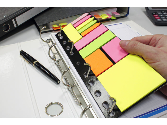 Info Sticky Notes 3 kleuren diverse formaten