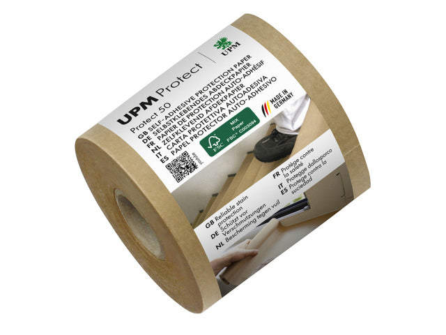 Afdekpapier zelfklevend UPM 7,5 cm x 50 m