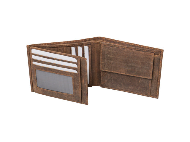 Portefeuille Alassio 10x12x2cm Leer bruin