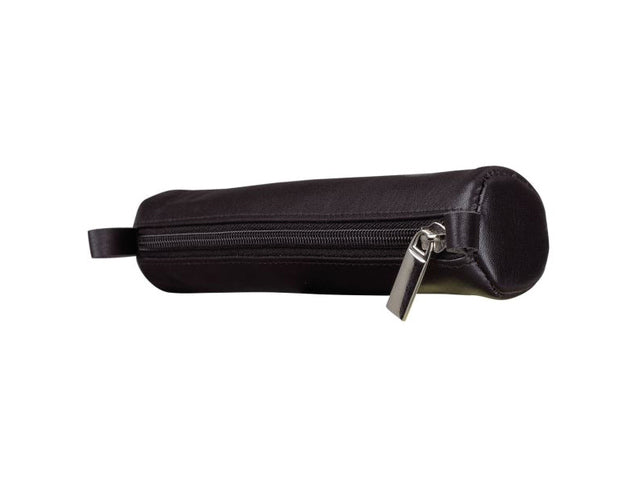 Pennenetui Alassio Nappa leer Zwart/Zilver