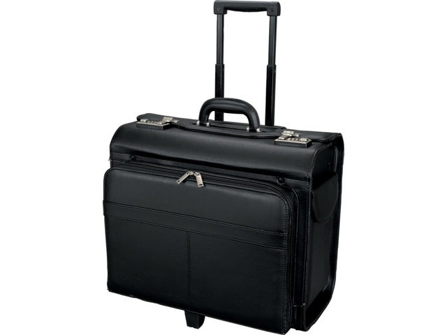 Trolley Pilotenkoffer Alassio SAN REMO. Zwart kunstleer.