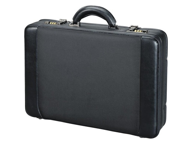 Laptopattaché koffer Alumaxx MODICA. Zwart kunstleer.