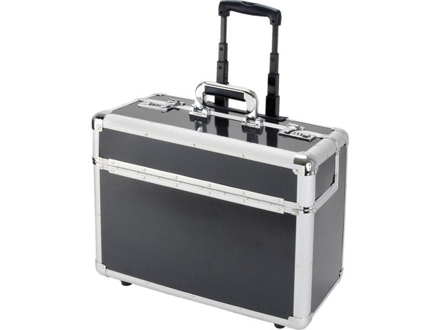 Pilotenkoffer Alumaxx C-2 Aluminium Silber-Carbon