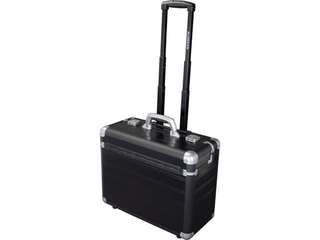 Trolley-Pilotenkoffer Alumaxx DISCOVERY Aluminium matt schwarz
