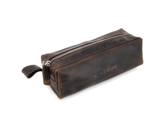 Etui Roberto Romano EMPOLI braun echt leer 20x6x7cm