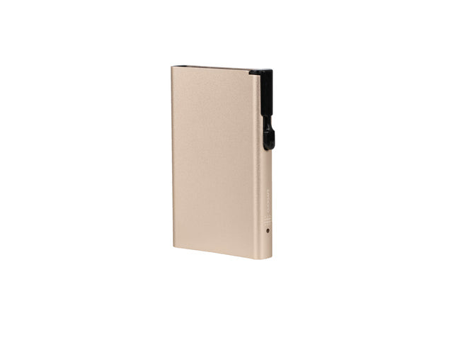Pasjeshouder Clicksafe Aluminium Champagner RFID 8 Pasjes