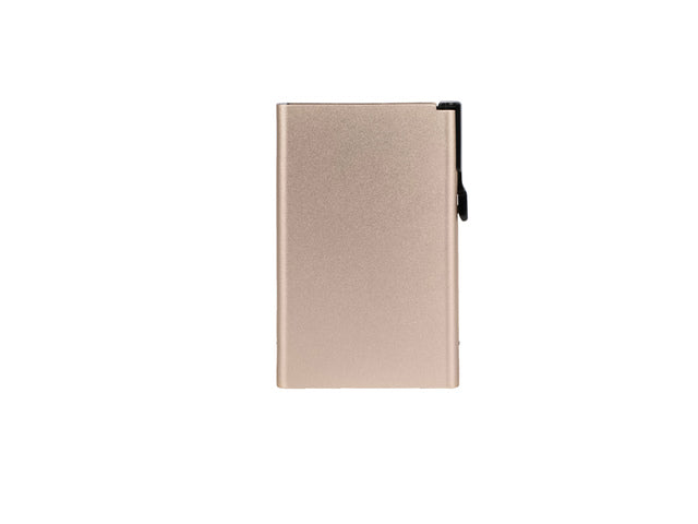 Pasjeshouder Clicksafe Aluminium Champagner RFID 8 Pasjes