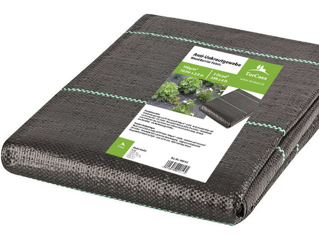 Worteldoek TerCasa schwarz 20m2 100g/m2 gevouwen