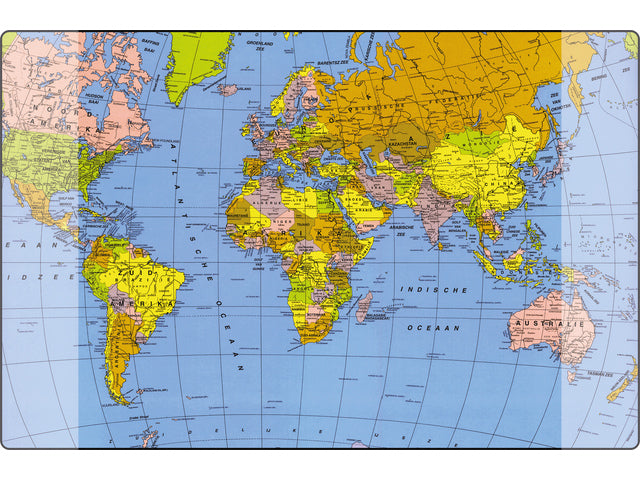 Bureau-onderlegger Kangaro 579x379mm met wereldkaart