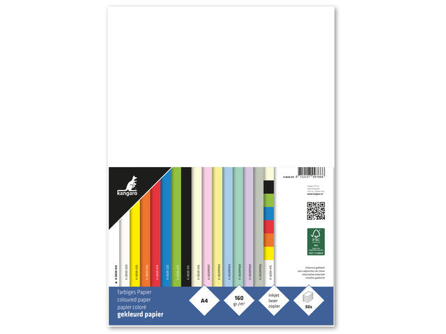 Papier Kangaro A4 160 Gramm Packung mit 50 Vela weiß