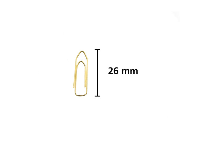 Büroklammer Kangaro 26 mm, hoch, Kunststoff für je 125 Stück, messing