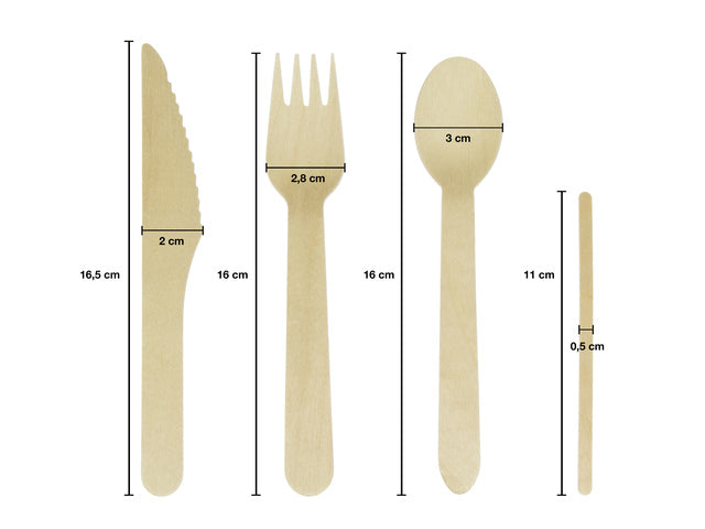 Lepel hout Kangaro 200 stuks 160 mm biologisch afbreekbaar