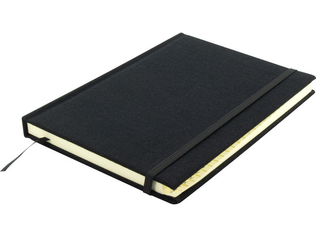 Alfabetboek Kangaro A5 AZ linnen harde kaft zwart, 208 pagina's, leeslint, elastiek