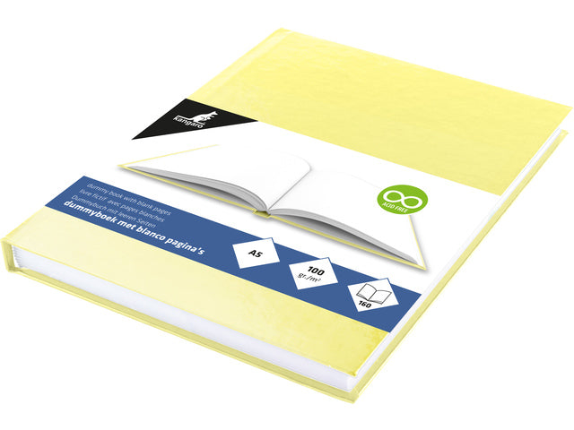 Dummybook Kangaro A5 Gelb Pastell Hardcover 80 Blatt Weiß 100 Gramm