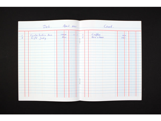 Boekhoudschrift Kangaro 40 bladzijden, 165x210mm zwart, 70 gram chloorvrij papier