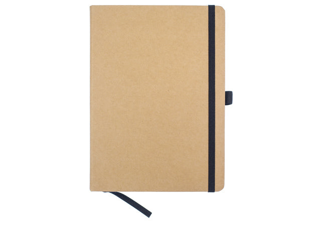 Notizbuch Kangaro A5 Kraftpapier HC 96 Vel 80 Gramm Raum mit Elastik, Flusen und Federn