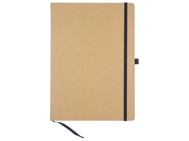 Notizbuch Kangaro A4 Kraftpapier HC 96 Vel 80 Gramm Raum mit Elastik, Flusen und Federn