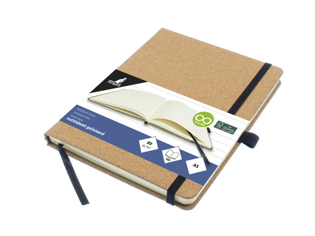 Benachrichtigungsbuch Kangaro A5, kurzes Blatt HC, 96 Blatt, 80 Gramm, mit Elastik, Fusseln und Federn