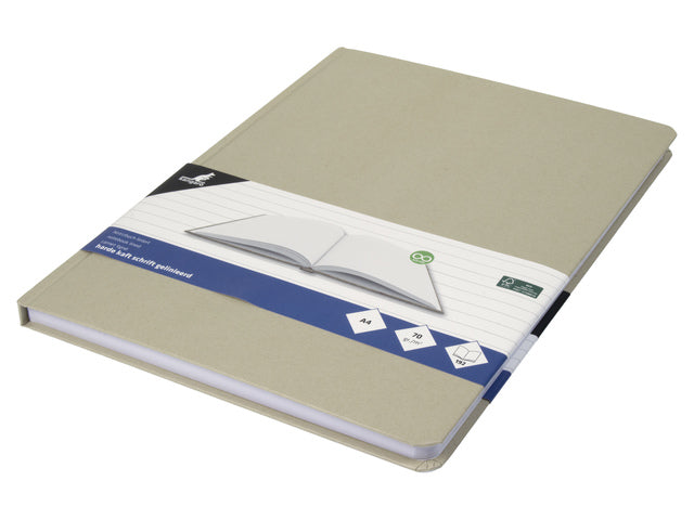 Notitieboek Kangaro met harde kraft kaft. A4 96 vel 70 grams papier, gelinieerd