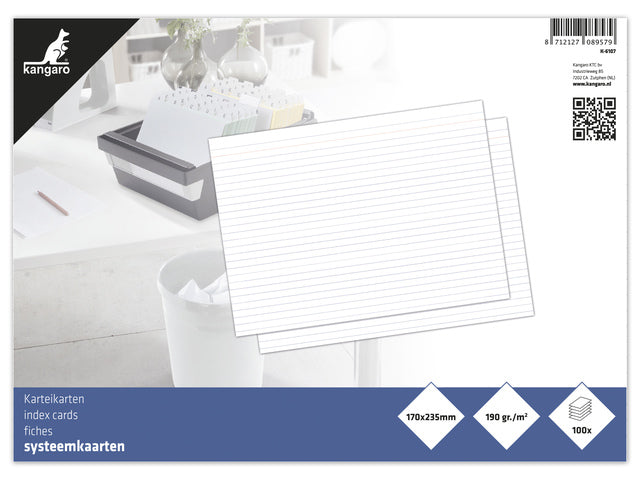 Systemkarte Kangaro 170x235mm, 190 Gramm, Packung mit 100 Vel