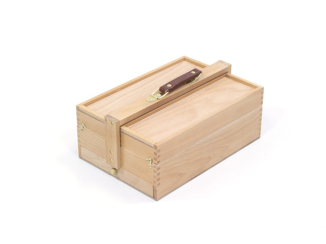 Multifunctionele gereedschapskist Kangaro 3 lagen, 4 laden beukenhout met handvat 23,5x13x34cm