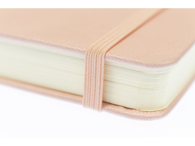 Schetsboek Kangaro A6, altrosa, PU, Hardcover, 80 Blatt, 140 Gramm, raumweißes Papier mit elastischem und fusselfreiem Material