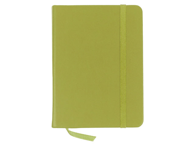 Schetsboek Kangaro A6 Limettengrün PU HC 80 Vel 140gr Raumweiß mit Elastik und Flusen