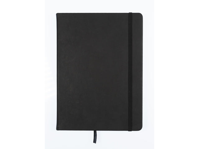 Schetsboek Kangaro A5 schwarz PU HC 80 Blatt 140gr Raumweiß mit Elastik und Flusen