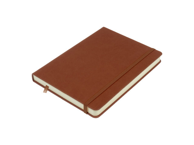 Schetsboek Kangaro A5 Cognac PU HC 80 Vel 140gr Raumweiß mit Elastik und Flusen