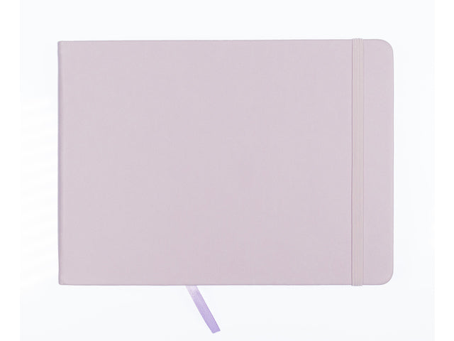 Schetsboek Kangaro A5 Querformat Violett PU HC 80 Blatt 140gr Raumweiß mit Elastik und Flusen