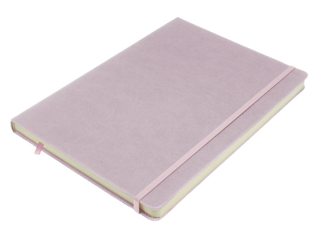 Schetsboek Kangaro A4 violett PU HC 80 Blatt 140gr Raumweiß mit Elastik und Flusen