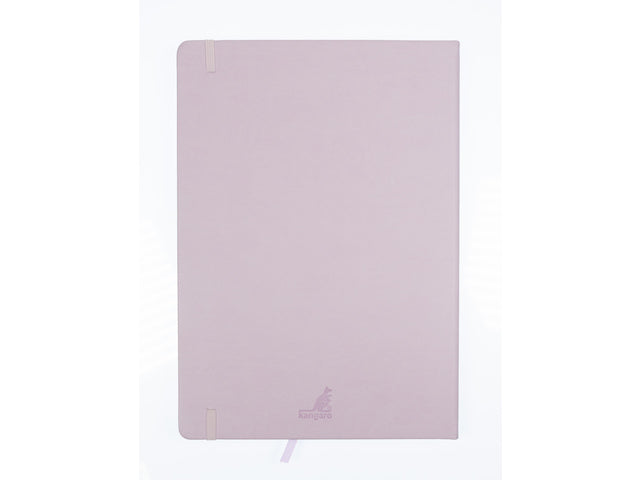 Schetsboek Kangaro A4 violett PU HC 80 Blatt 140gr Raumweiß mit Elastik und Flusen