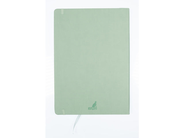 Schetsboek Kangaro A4 Mint PU HC 80 Blatt 140gr Raumweiß mit Elastik und Flusen