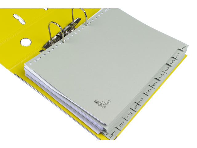 Tabblad ECO Kangaro A4 letters 180 grams grijs karton 23-gaats 12-delig jan -dec
