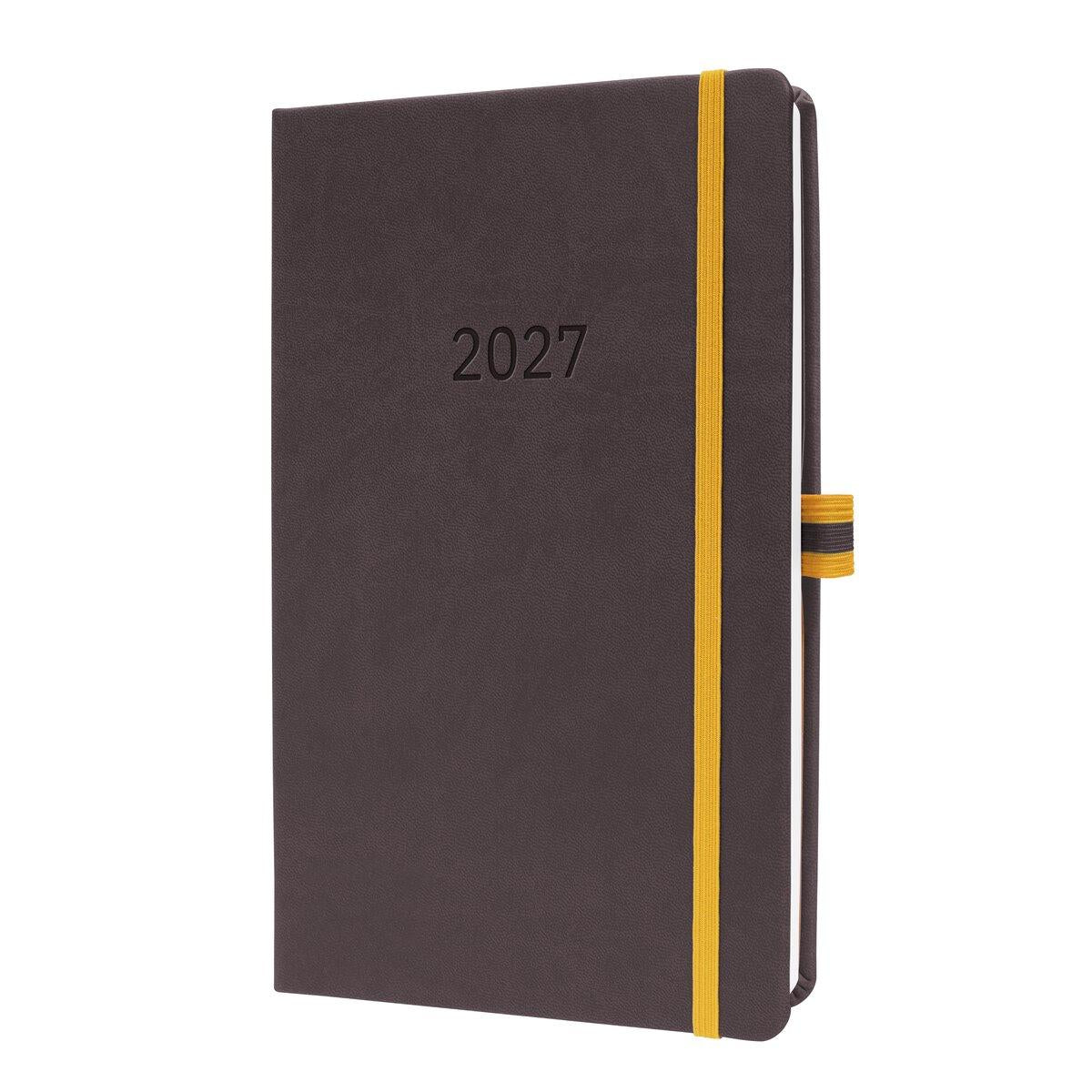 Weekagenda Linescape A5 2027 (EN) donkergrijs Hardcover verticale indeling