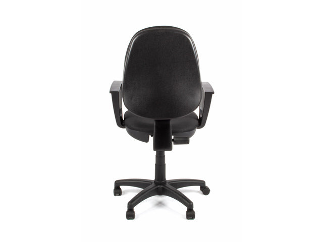 Bureaustoel Linea Tiger 01 zwart/zwart met armleuning