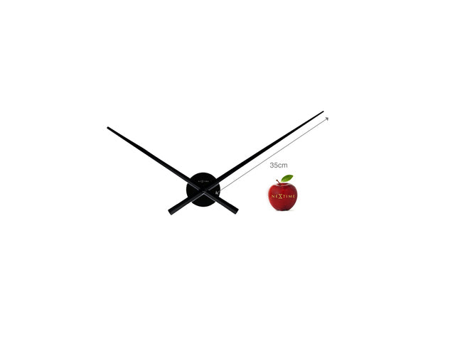Wandklok NeXtime dia. 70 cm, schwarz, 'Hands'