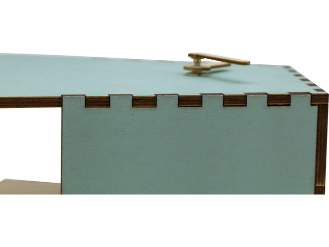Tafeluhr NeXtime Rocky 19,5x18x8,8 cm Holz türkis