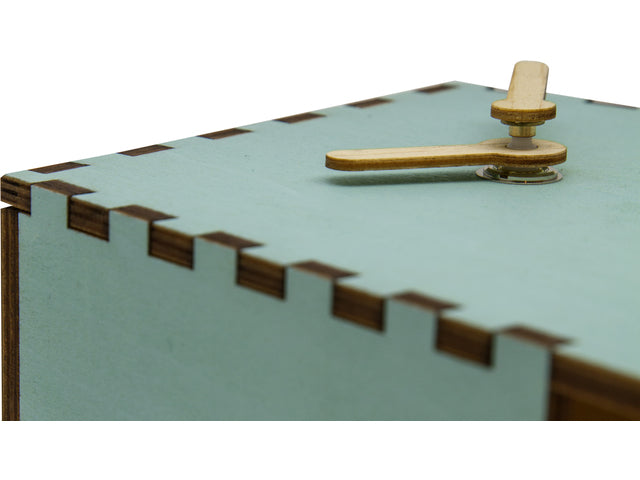 Tafeluhr NeXtime Rocky 19,5x18x8,8 cm Holz türkis