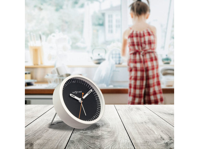 Wekker Nextime Klein 9 cm zwart