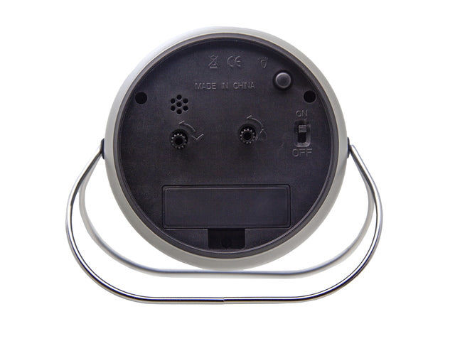 Wekker NeXtime Bubble Wecker 11x8cm graues Metall