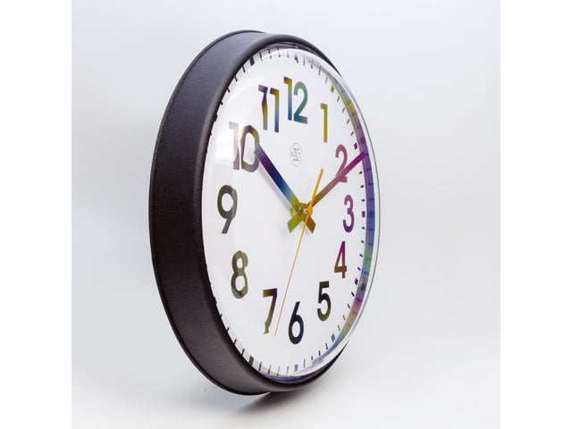 wanduhr NXT diam. 26cm schwarzer Kunststoff, weiße Wijzerplaat