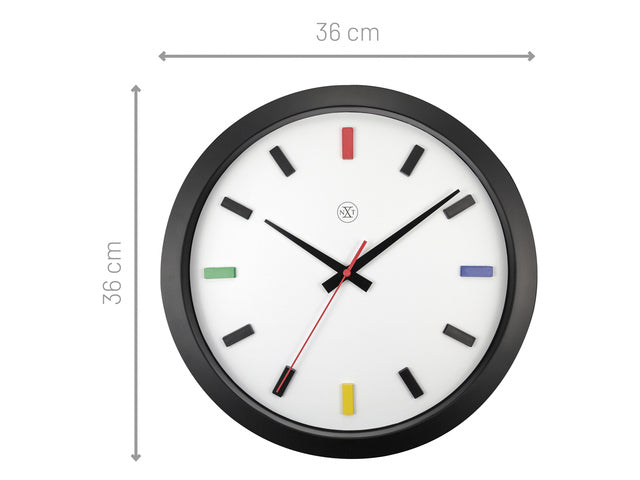 Kleurrijke wandklok - 36cm - Stille klok - Veelkleurig - nXt by NeXtime - "Mix"