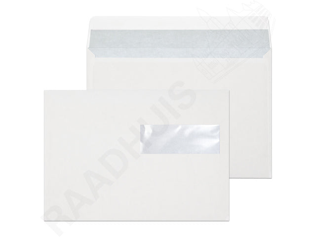 Dienstenvelop venster rechts Raadhuis 162x229mm C5 wit met plakstrip doos a 500 stuks